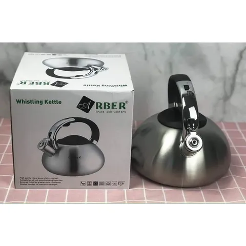 Ấm Đun Nước Dùng Cho Bếp Từ Loại 3L Arber AB03LI -  sử dụng được với nhiều loại bếp, Có còi báo hiệu khi sôi