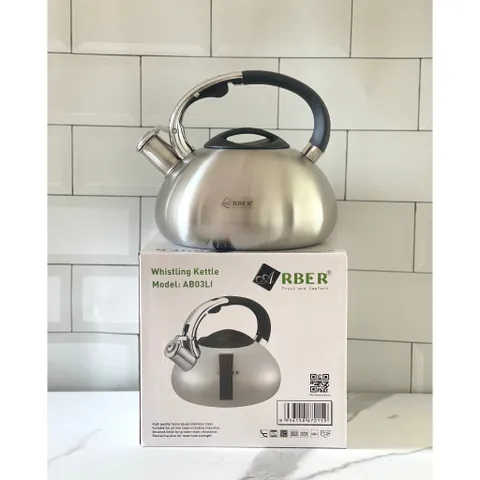 Ấm Đun Nước Dùng Cho Bếp Từ Loại 3L Arber AB03LI -  sử dụng được với nhiều loại bếp, Có còi báo hiệu khi sôi