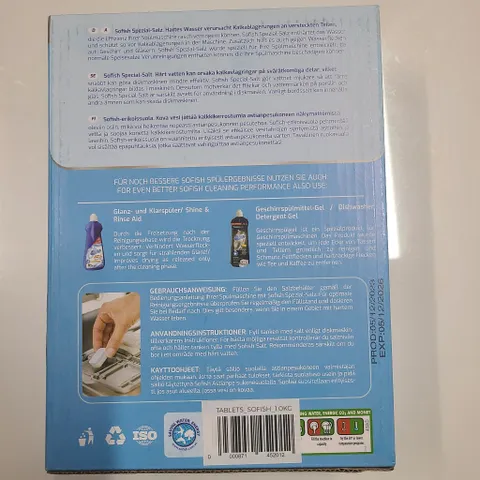 Muối Rửa Bát Sofish 1kg - Giúp Làm Mềm Nước Cứng, Bảo Vệ Máy Rửa Bát, Ngăn Ngừa Mảng Bám, Cho Bát Đĩa Sáng Bóng Hơn