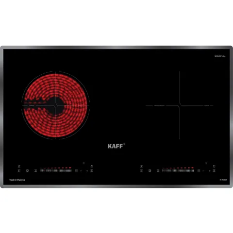 Bếp điện từ KAFF KF-FL666IH 2 bếp - Bếp điện kết hợp, mặt kính bền, điều khiển cảm ứng, bảo hành 5 năm, xuất xứ Malaysia
