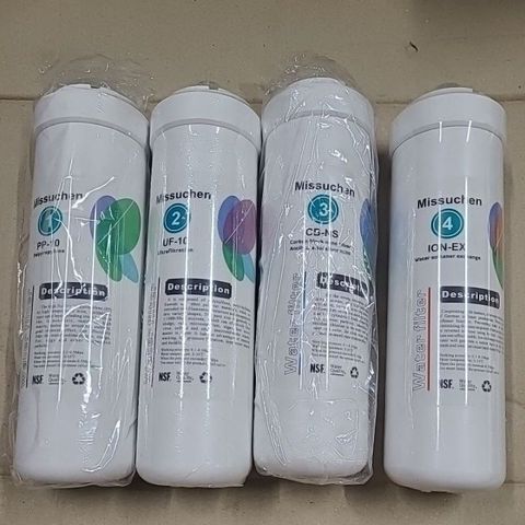 Lõi lọc nước Nano Missuchen SKU6300 - Bộ 4 lõi lọc hiệu quả, kháng khuẩn cao, loại bỏ kim loại nặng, an toàn cho sức khỏe