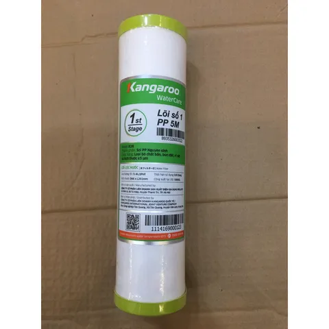 Lõi Lọc Nước KANGAROO Số 1 Chính Hãng - Sợi PP 5 Micron Chống Bẩn, Rong Rêu, Bụi - Lọc Nước Sạch Cho Gia Đình