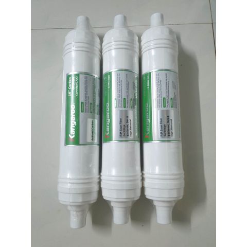 Bộ 3 Lõi Lọc Đúc 123 Kangaroo Chính Hãng - Phụ Kiện Máy Lọc Nước KG100HK, KG100ES - Lọc 10.000 Lít, Thay Thế 6-9 Tháng