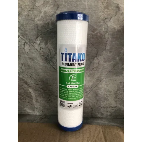 Lõi lọc nước RO Titako 1, 2, 3 - Thay thế cho bộ lọc thô 10inch, lọc sạch bùn đất, mùi vị và tạp chất hữu cơ