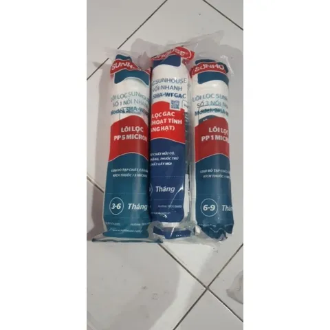 Bộ 10 Lõi Lọc Nước Sunhouse Chính Hãng - Thay Thế Máy Nóng Lạnh SHA76622KL, Lõi 123 Đúc, Bảo Vệ Nước Sạch An Toàn