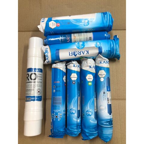 Bộ 8 Lõi Lọc Nước KAROFI Chính Hãng - Thay Thế Máy Lọc Nước E8RO, H8RO - Lọc Sạch, An Toàn, Tăng Cường Khoáng Chất