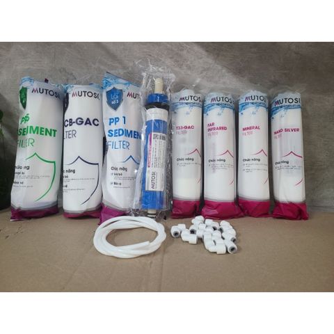 Combo 8 Lõi Lọc Nước Mutosi MP-BW83 - Lọc Sạch Vi Khuẩn & Kim Loại Nặng, Phù Hợp Máy Lọc Nước, Chất Lượng Đảm Bảo