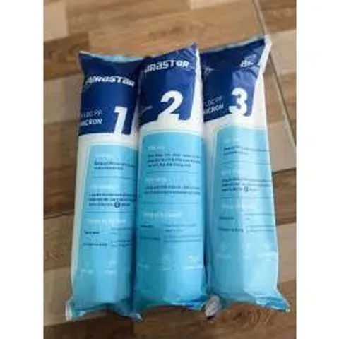 Bộ 3 Lõi Lọc Nước 123 Purastar Chính Hãng - Lọc Bụi Bẩn, Chlorine, Cặn Độc Hại - Giải Pháp Nước Sạch An Toàn