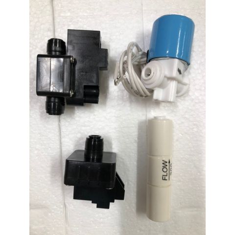 Combo Van Nối Nhanh 24V - Van Áp Cao, Áp Thấp & Flow 300CC Dùng Cho Máy Lọc Nước RO - Phụ Kiện Thiết Bị Tiện Ích
