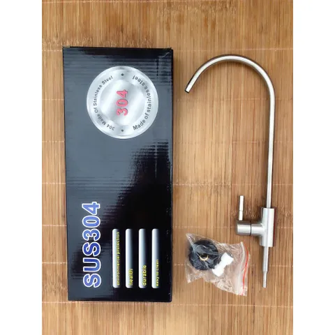 Vòi Gạt Inox Nối Nhanh Cho Máy Lọc Nước RO, Nano Gia Đình - Thiết Kế Nhỏ Gọn, Tiện Lợi, Chống Rỉ