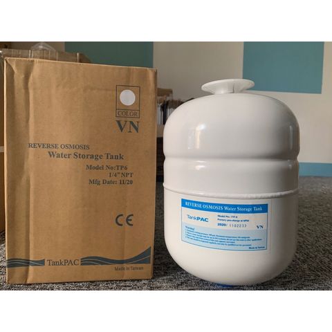 Bình áp thép 3L - 4L nhập khẩu Đài Loan, thiết kế cho máy lọc nước RO, bền bỉ, chất lượng cao, dễ lắp đặt và sử dụng.