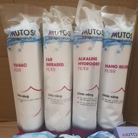 Bộ 8 Lõi Lọc Nước Mutosi cho Máy MP-280S - PP5, OCB-GAC, Màng RO, T33, Lõi FAR, Alkaline Hydrogen và Nano Silver - Bảo Vệ Sức Khỏe Bạn