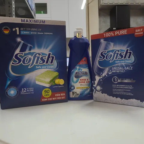 Viên rửa chén Sofish 90 viên - Sản phẩm an toàn, làm sạch vượt trội, đánh bay vết bẩn cứng đầu cho máy rửa bát gia đình