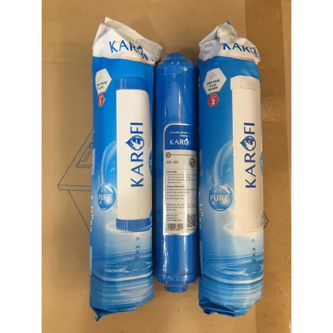 Bộ Combo 3 Lõi Lọc Nước Karofi Chính Hãng - Phù Hợp Máy N7RO, E8RO, E9RO, B930 và N-e, Lọc Sạch Nước Uống An Toàn