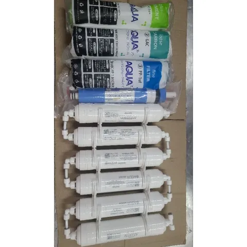 Bộ 10 Lõi Lọc Nước AQUA Thay Thế Máy Lọc Gia Đình - Gồm 3 Lõi Thô, 1 Màng RO, 6 Lõi Khoáng Tạo Vị Ngon