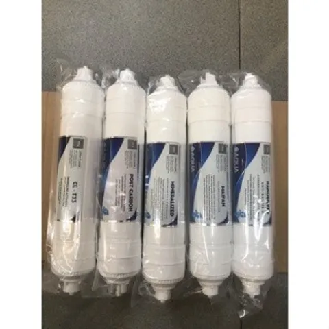Combo 5 Lõi Lọc Chức Năng AQUA 56789 - GAC-T33, Post Carbon, Maifan, Mineral, Nano Silver - Thay Thế Máy Lọc Nước RO Chính Hãng
