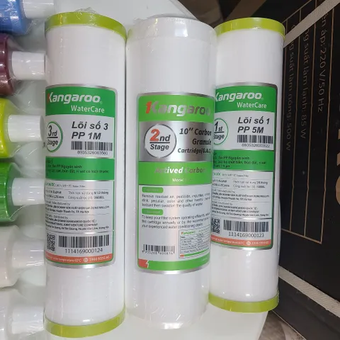 Bộ 10 Lõi Lọc Nước KANGAROO cho Máy KG10A3 - Thay Thế Hàng Chính Hãng, Lọc Sạch Nước Uống An Toàn