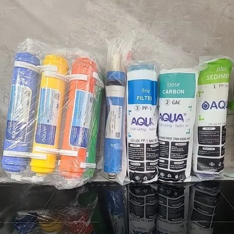 Combo 8 Lõi Lọc Nước AQUA - Bộ Quyền Năng RO và Khoáng Chất cho Máy Lọc Nước Gia Đình