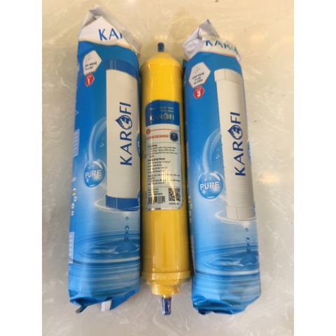 Bộ 3 Lõi Lọc Nước Karofi Số 123 - Lõi Thay Thế Chính Hãng Cho Máy Lọc Karofi K8RO-H - Xử Lý Nước Cứng, Loại Bỏ Cặn Bẩn