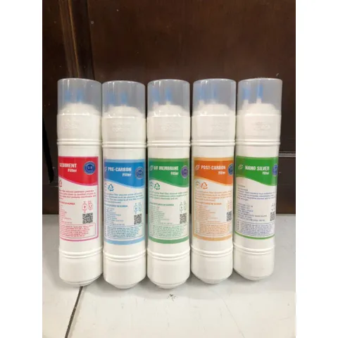 [COMBO] Bộ 5 Lõi Lọc U/F Hàn Quốc Loại Đầu U - Gồm [ Sediment , Pre , U/F , Post ,Nano Siver]
