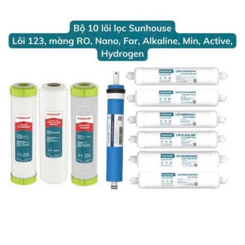 Combo 10 Lõi Lọc Nước Sunhouse Chính Hãng - Lọc Sạch, Bổ Sung Khoáng Chất, Tăng Vị Ngọt Tự Nhiên Cho Nước Uống