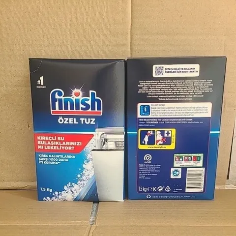 Hộp Muối Rửa Bát FINISH 1,2Kg - Giúp Làm Mềm Nước Cứng, Ngăn Cặn Vôi Lắng Trên Chén Đĩa và Máy Rửa Bát Chính Hãng EU