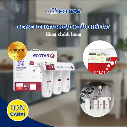 Máy lọc nước Nano Geyser Ecotar 6 KÈM LỌC THÔ made in Nga 2019 , hàng chính hãng