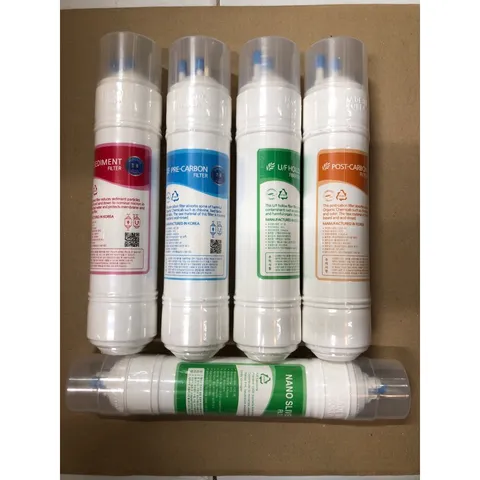 Bộ 5 lõi lọc Hàn Quốc cho máy Newlife P3205, P3206 - sediment - pre carbon - UF - Post carbon - TCR, lõi dài 29cm
