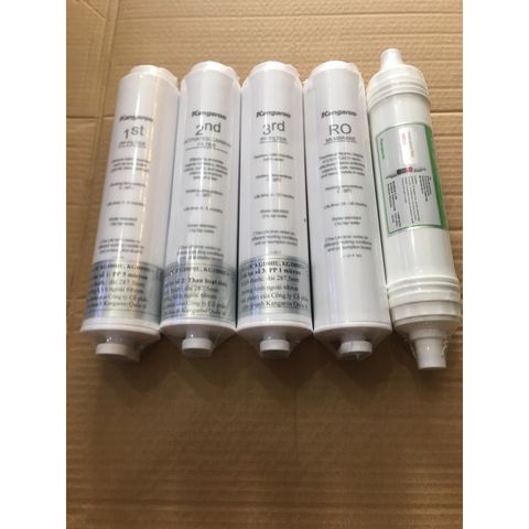 Bộ 5 Lõi Lọc Kangaroo 12345 Chính Hãng - Dùng Cho Máy Lọc Nước KG100HU, KG100HU+, MED, EED - Đảm Bảo Nguồn Nước Sạch Tinh Khiết