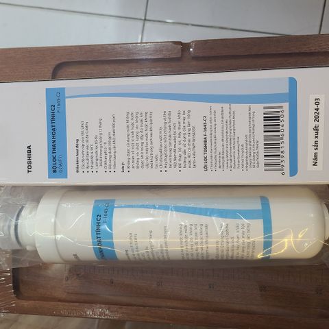 Combo 4 Lõi Lọc Nước TOSHIBA F-1643 Chính Hãng - Thay Thế Cho Máy Lọc Nước Nóng Lạnh Toshiba TWP-W1643SV(W)