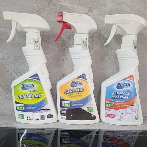 Dung Dịch Tẩy Mỡ Sofish Ultra 500ml - Vệ Sinh Mặt Kính Bếp Gas, Bếp Từ, Dụng Cụ Nhà Bếp, An Toàn và Hiệu Quả