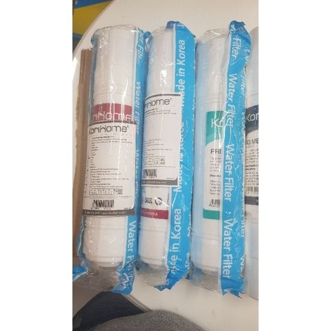 Bộ 7 Lõi Lọc Nước Korihome Dùng Cho Máy WPK-902 - 2 Sediment, 1 Pre Carbon, Màng RO, 1 Post Carbon, 1 Hydrogen, 1 Nano Silver - Lọc Sạch 99,99% Tạp Chất