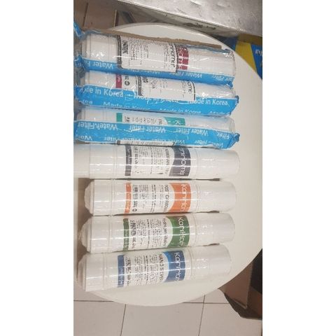 Bộ 7 Lõi Lọc Nước Korihome Dùng Cho Máy WPK-902 - 2 Sediment, 1 Pre Carbon, Màng RO, 1 Post Carbon, 1 Hydrogen, 1 Nano Silver - Lọc Sạch 99,99% Tạp Chất