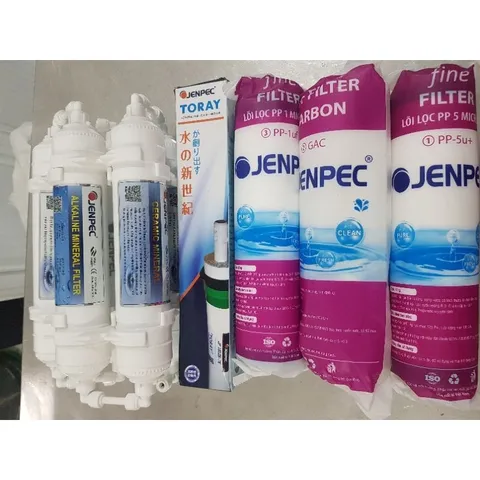 Bộ 9 Lõi Lọc Nước JENPEC - Thay Thế Máy Lọc Nước Aqua, Karofi, Kangaroo - Công Nghệ Lọc Nước Tinh Khiết, Chất Lượng Cao