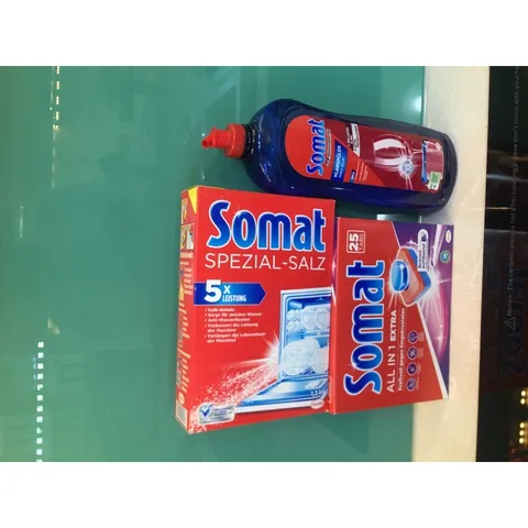 Combo viên rửa muối và nước bóng somat - Xuất xứ Châu âu  - Chuyên dùng cho máy rửa chén Bosch , Hafele , Teka.....