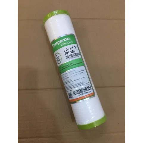 Lõi lọc nước Kangaroo số 3 - Sợi PP (sợi bông) - Chức năng lọc tạp chất > 1 micro, hiệu suất cao cho máy lọc nước