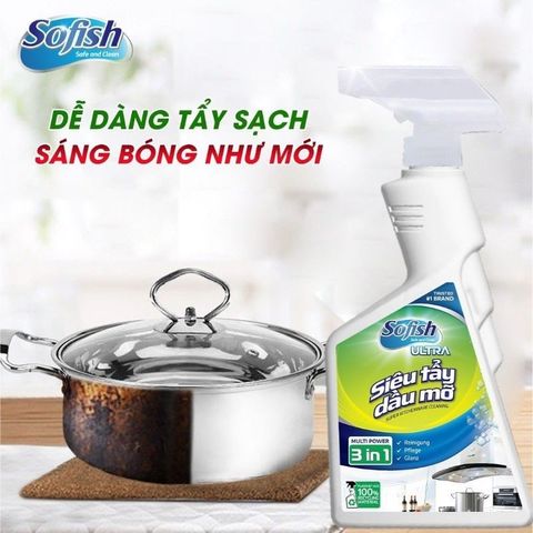 Dung Dịch Vệ Sinh Bếp Từ SOFISH - Sản Phẩm Làm Sạch Mặt Bếp Hồng Ngoại, Bếp Gas Hiệu Quả, Dễ Dùng