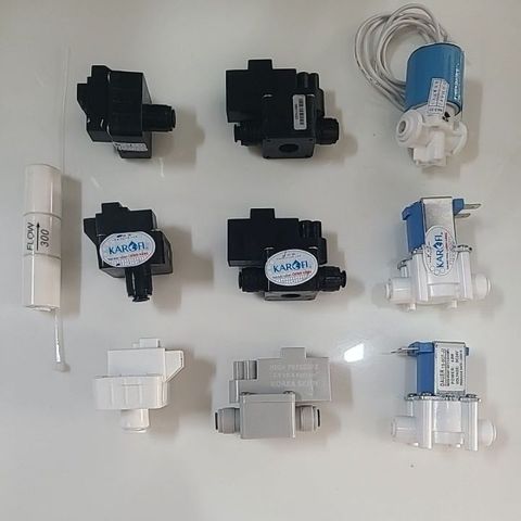 Linh Kiện Lọc Nước - Bộ Van Áp Thấp, Van Từ 24V, Van Áp Cao, Van Thải Flow 300 - Nối Nhanh Dây 6mm, Phụ Kiện Máy Lọc RO