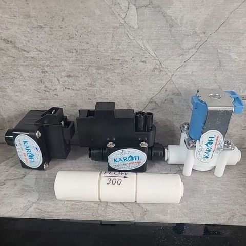 Linh Kiện Lọc Nước - Bộ Van Áp Thấp, Van Từ 24V, Van Áp Cao, Van Thải Flow 300 - Nối Nhanh Dây 6mm, Phụ Kiện Máy Lọc RO