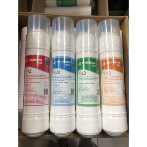 COMBO 4 lõi lọc nước Hàn Quốc 1 đầu (made in Korea) dùng cho máy lọc nước UF: CNC, Newlife, ryo...