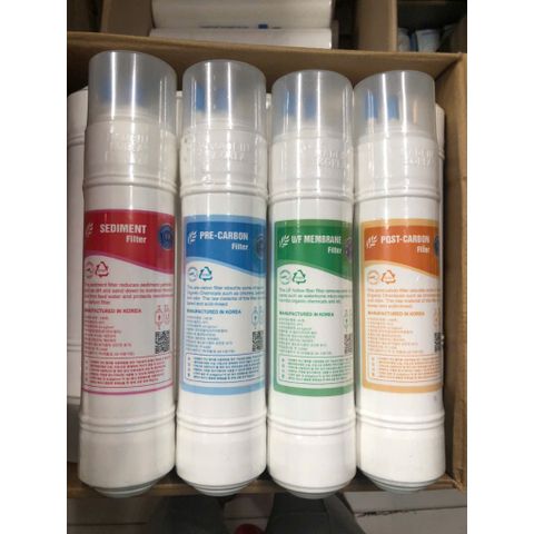 COMBO 4 lõi lọc nước Hàn Quốc 1 đầu (made in Korea) dùng cho máy lọc nước UF: CNC, Newlife, ryo...