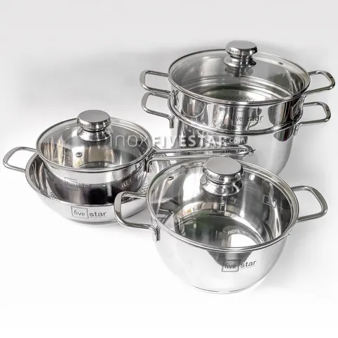 Bộ Nồi Five Star 5 ( 3 Đáy Nấu Từ)