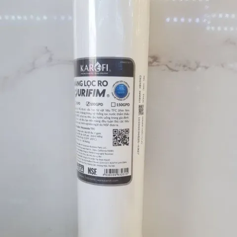 Màng Lọc RO KAROFI Purifim 100 GPD - Công Nghệ Mỹ, Đúc Nguyên Khối, Lọc Nhanh, Đảm Bảo Vô Trùng, Dễ Dàng Thay Thế
