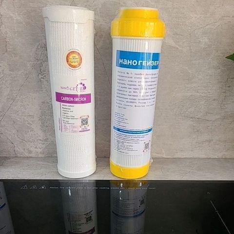 Lõi Lọc Thô 2 in 1 Carbon và Cation Cho Máy Lọc Nước GEYSER ECO8 - Thay Thế Chính Hãng, Loại Bỏ Cặn Bẩn, Chất Độc