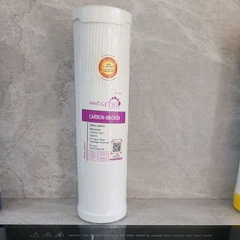 Lõi Lọc Thô 2 in 1 Carbon và Cation Cho Máy Lọc Nước GEYSER ECO8 - Thay Thế Chính Hãng, Loại Bỏ Cặn Bẩn, Chất Độc