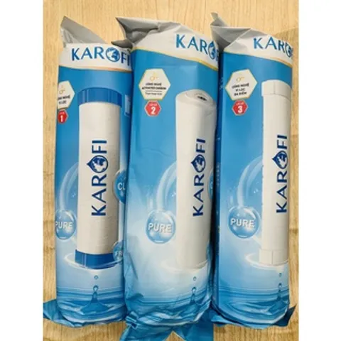 Bộ 3 Lõi Lọc Nước RO KAROFI Chính Hãng Dùng Cho Máy Cũ - Tiêu Chuẩn SMAX DUO 1,2,3 Chống Nhiễm Bẩn