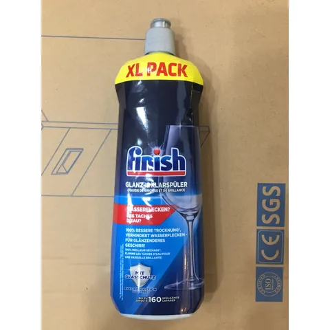 Nước làm bóng chén đĩa Finish chai 800ML - Chất trợ rửa làm bóng cho chén đĩa, sành sứ, thủy tinh, inox, hương thơm tươi mát.