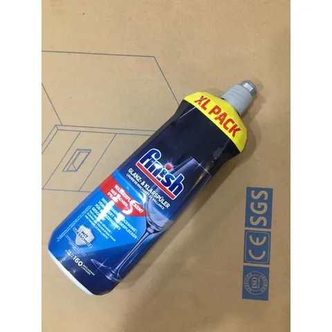 Nước làm bóng chén đĩa Finish chai 800ML - Chất trợ rửa làm bóng cho chén đĩa, sành sứ, thủy tinh, inox, hương thơm tươi mát.