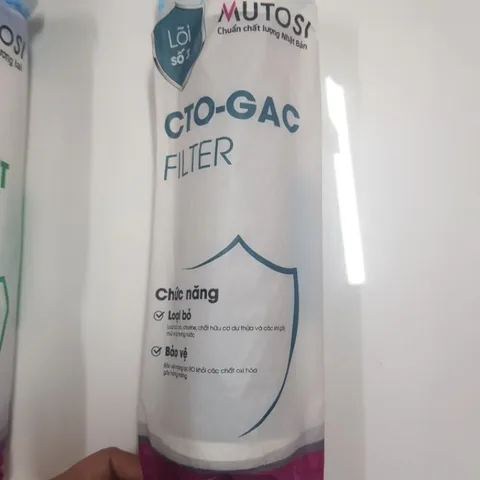 Lõi Lọc Nước 123 Mutosi - Thay Thế Máy Lọc Mutosi, Karofi, Kangaroo, Sunhouse - Lõi PP5, GAC, CTO-GAC Chất Lượng Cao