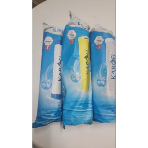 Bộ Lõi Lọc Nước Karofi 123 - PP5 Cation Than Nén Cho Nguồn Nước Giếng, Nước Cứng, Chất Lượng Cao, Hàng Chính Hãng